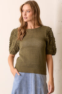 Crochet Sleeve Sweater