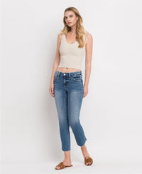 Raw Hem Crop Jeans