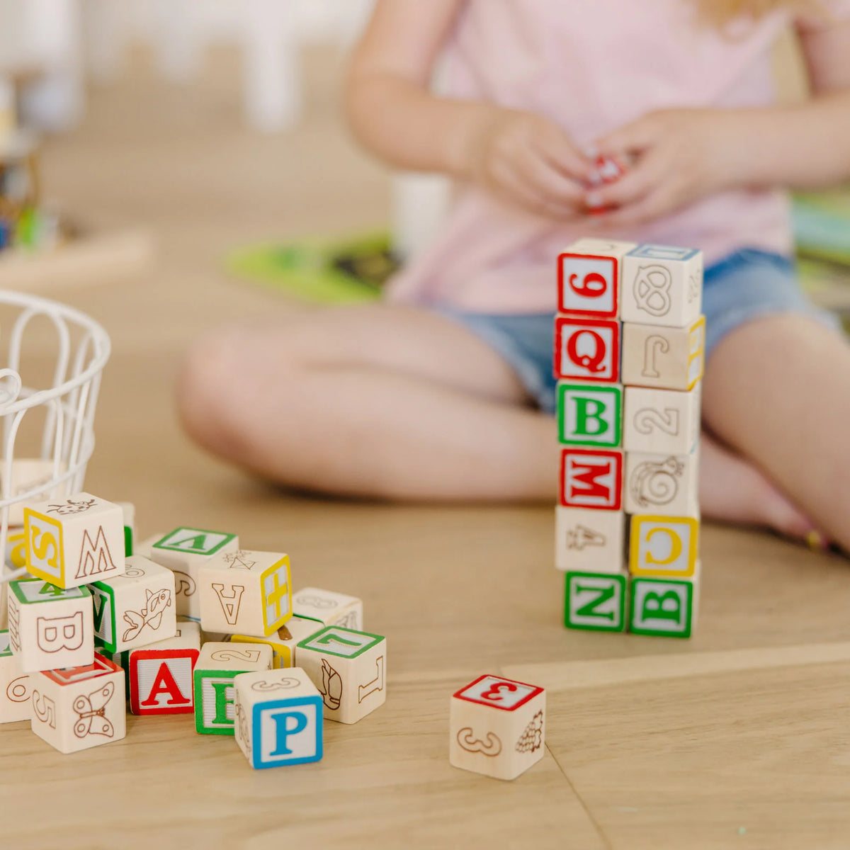 Wooden ABC 123 Blocks