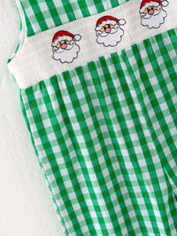 Boys Santa Smocked Romper