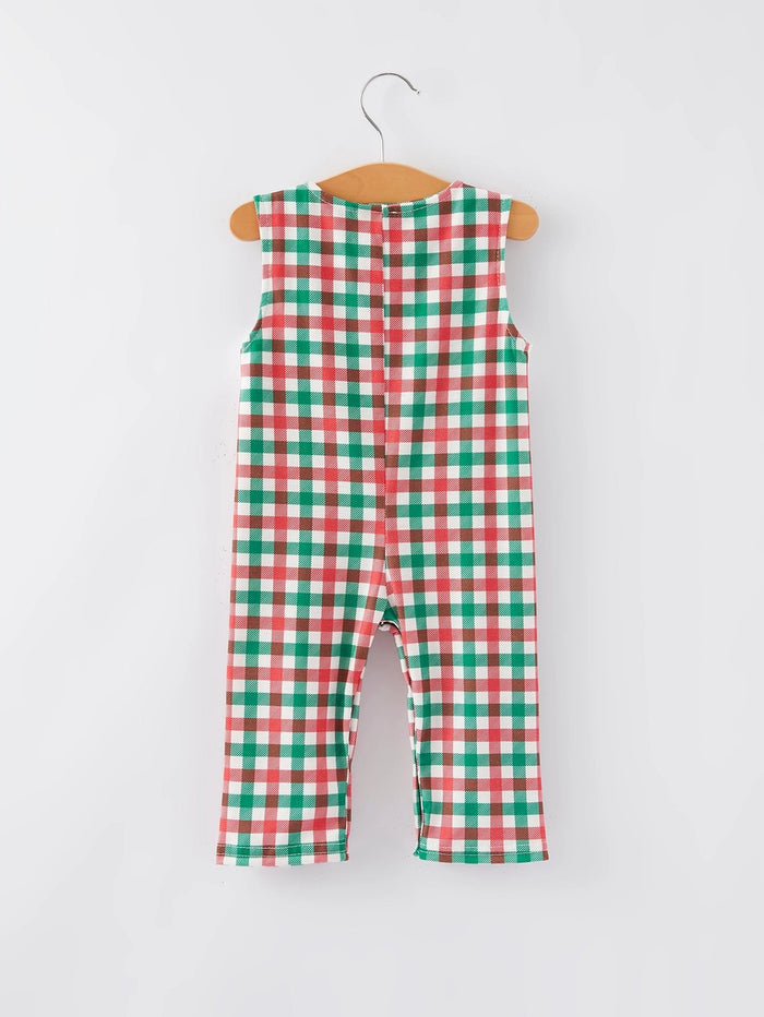 Boys Christmas Smocked Romper