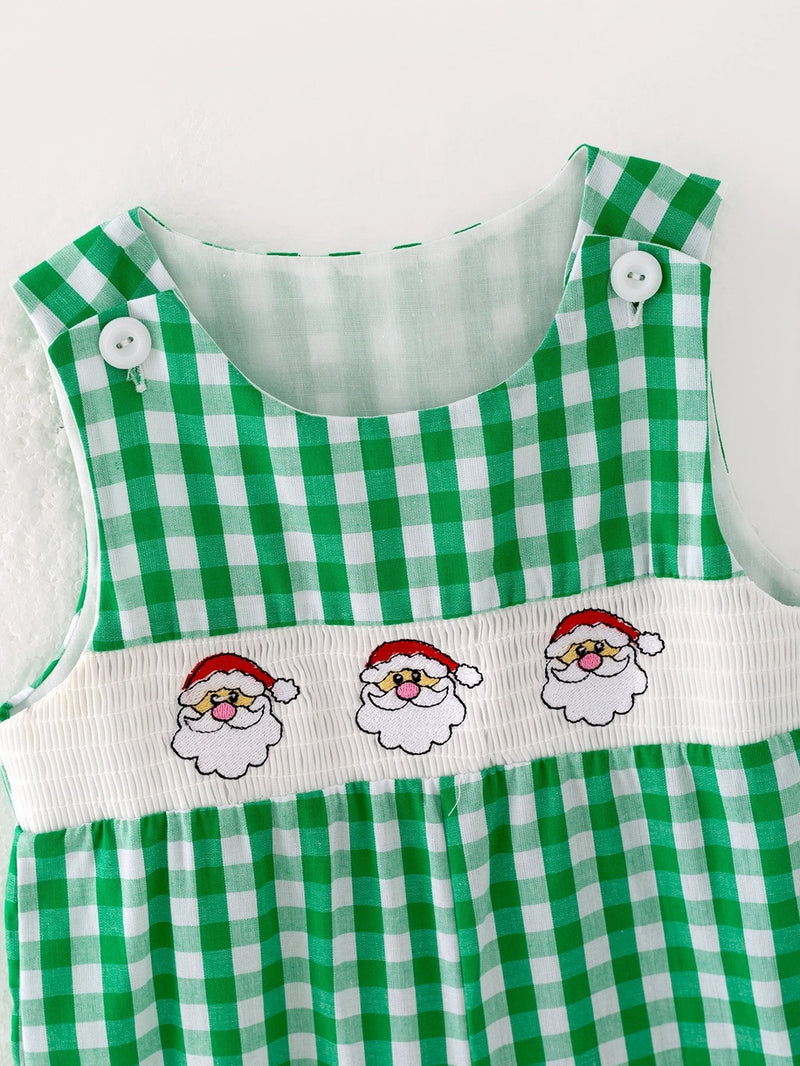 Boys Santa Smocked Romper