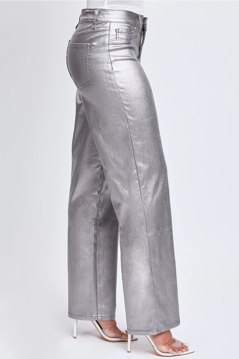 Straight Leg Metallic Pant