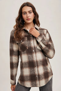 Button Down Flannel Shacket