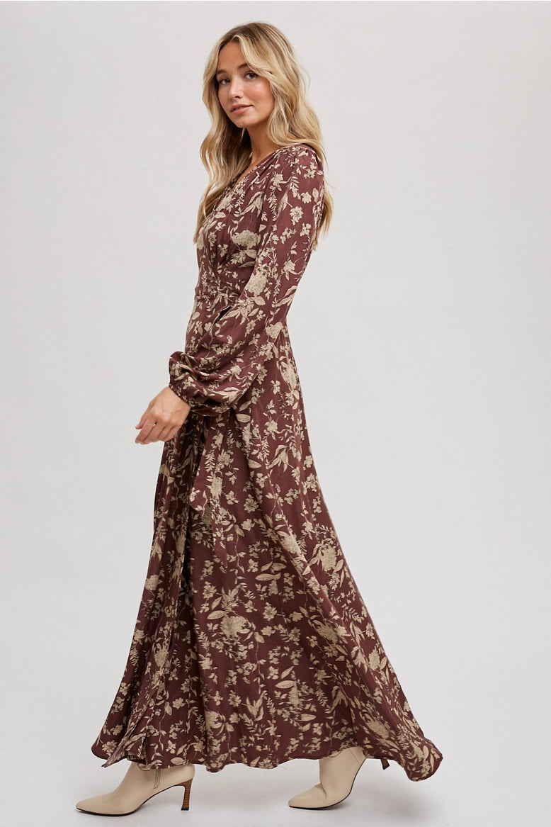 Floral Wrap Maxi Dress