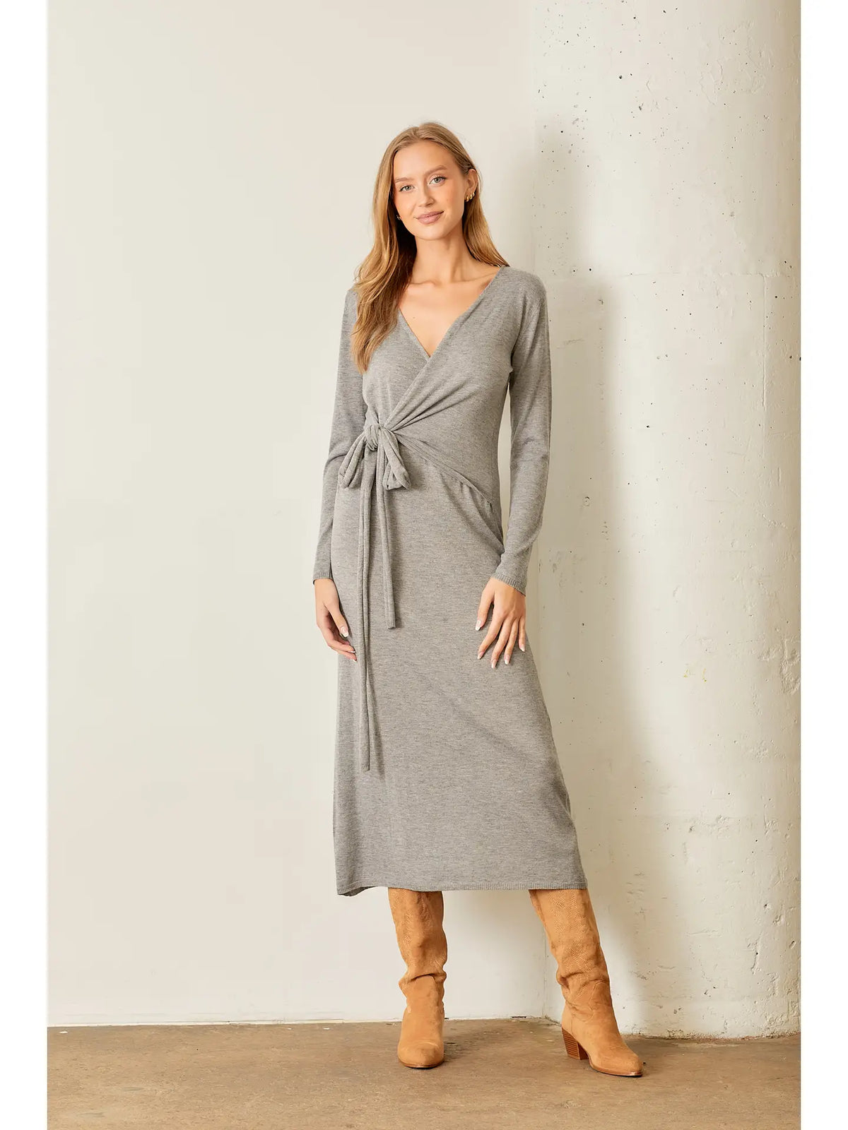 Wrap Sweater Dress