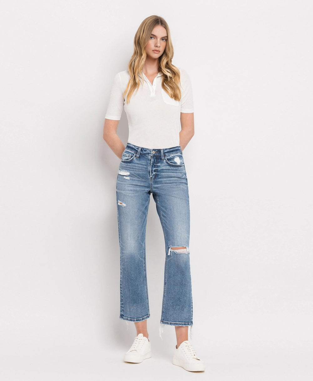 Distressed Crop Jeans