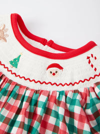 Girls Christmas Smocked Outfit