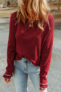 Textured Long Sleeve Top