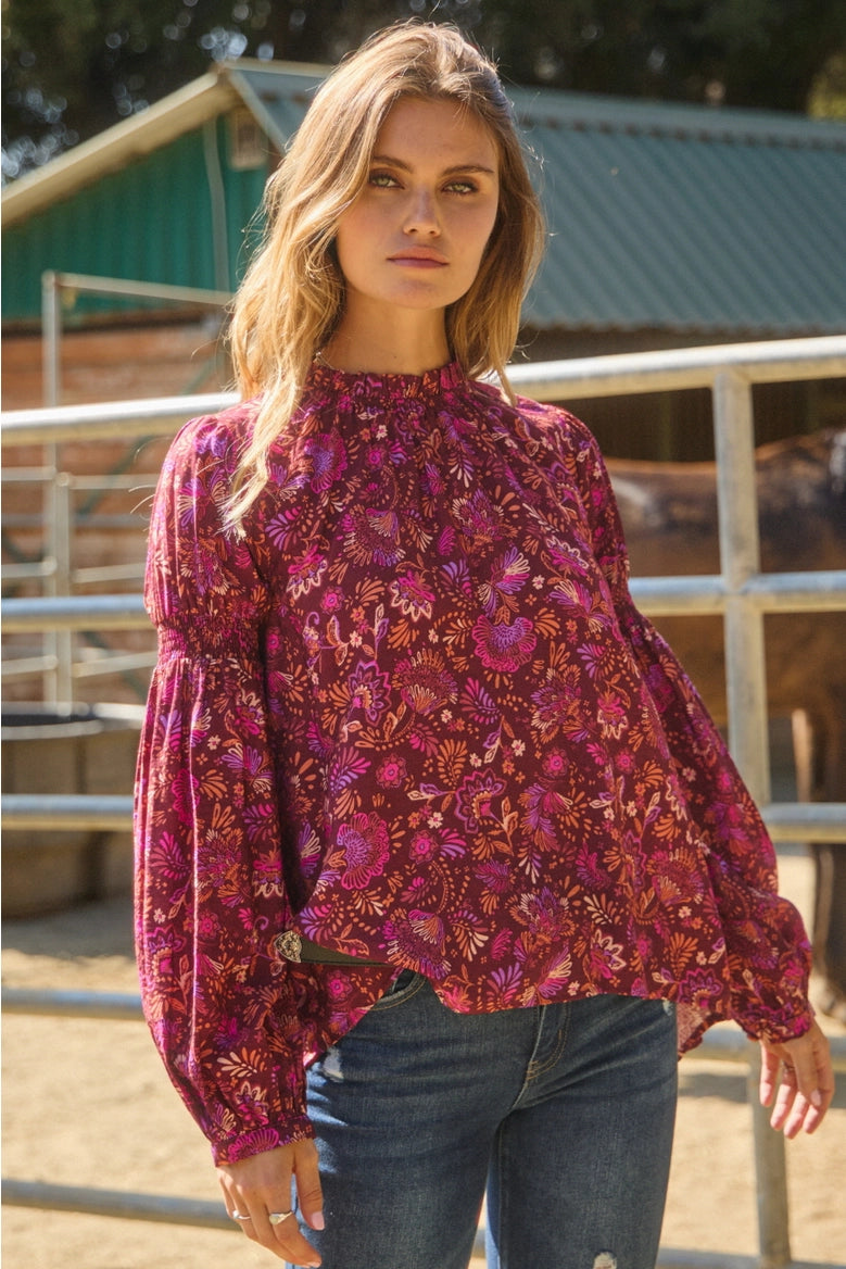 Bohemian Print Blouse