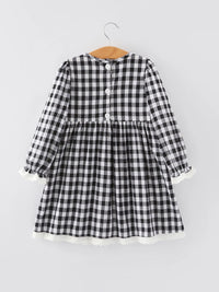 Plaid with Heart Smocked Dress