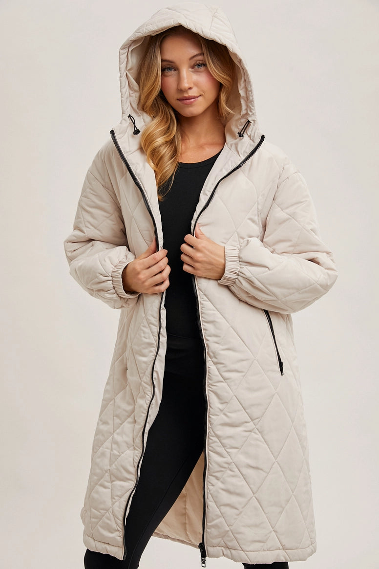 Quilted Puffer Long Jacket