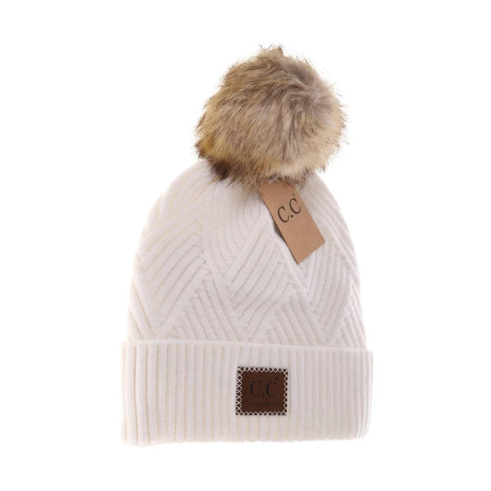 Heathered Pom CC Beanie