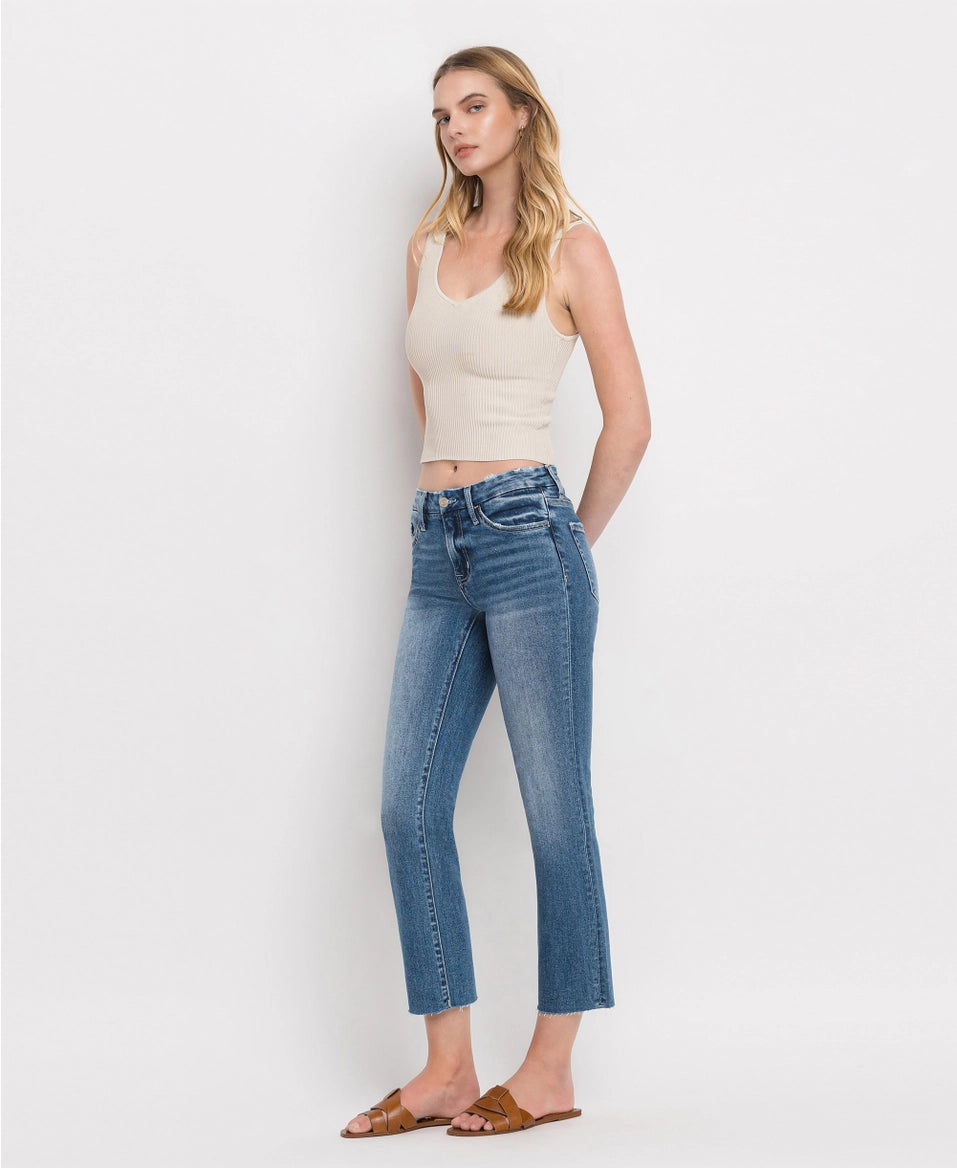 Raw Hem Crop Jeans