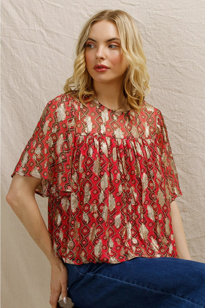 Lurex Spotted Blouse