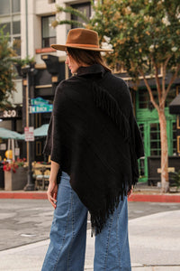 Button Neck Poncho