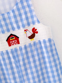 Boys Farm Smocked Romper