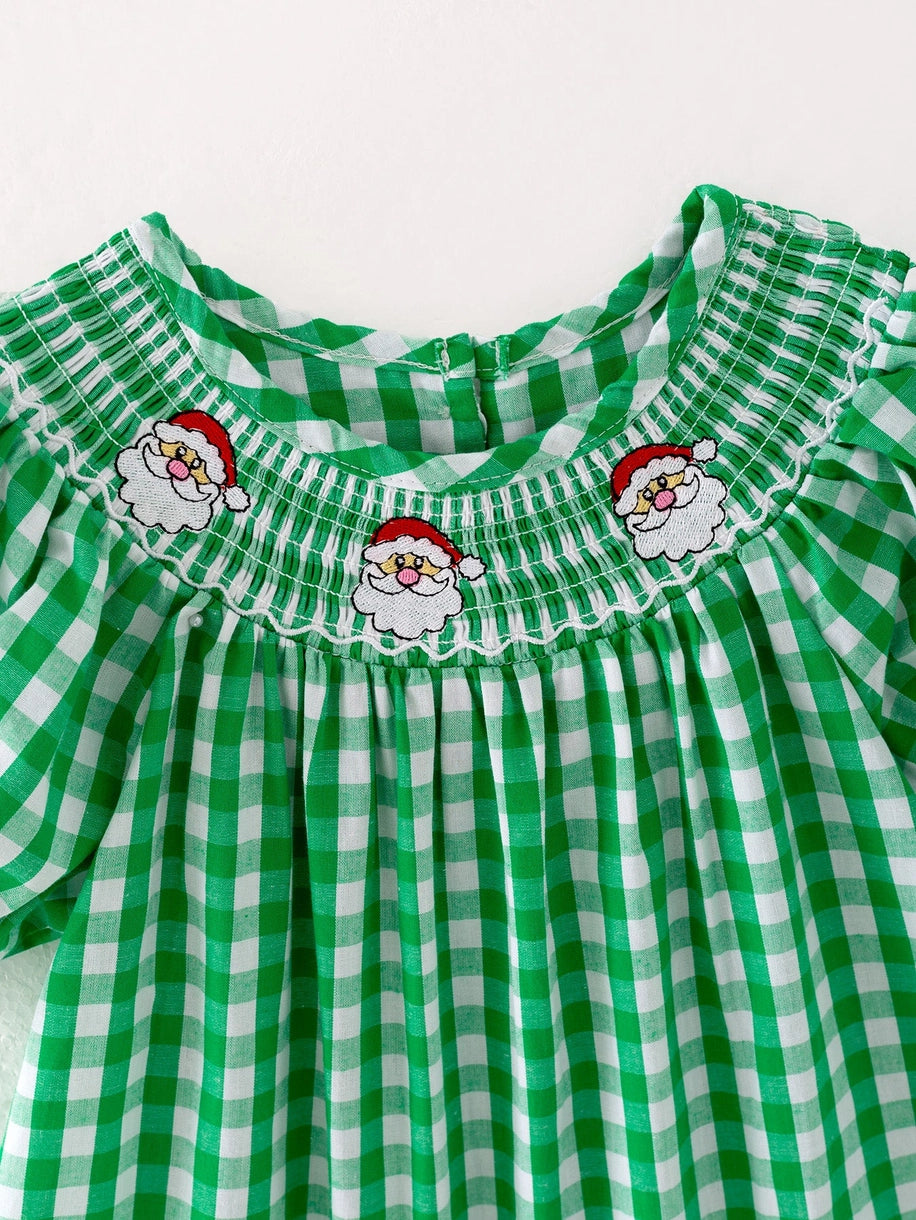 Santa Claus Smocked Dress