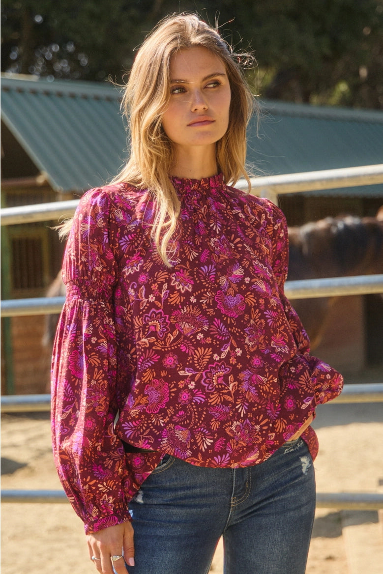 Bohemian Print Blouse