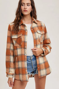 Button Down Flannel Shacket