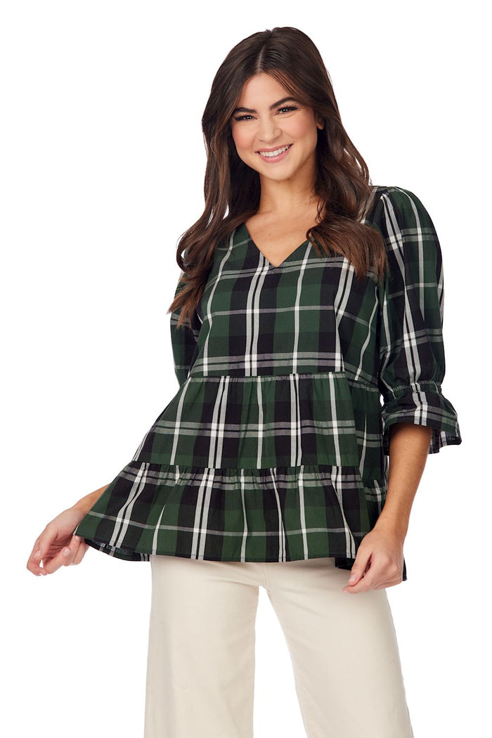 Ashford Plaid Top