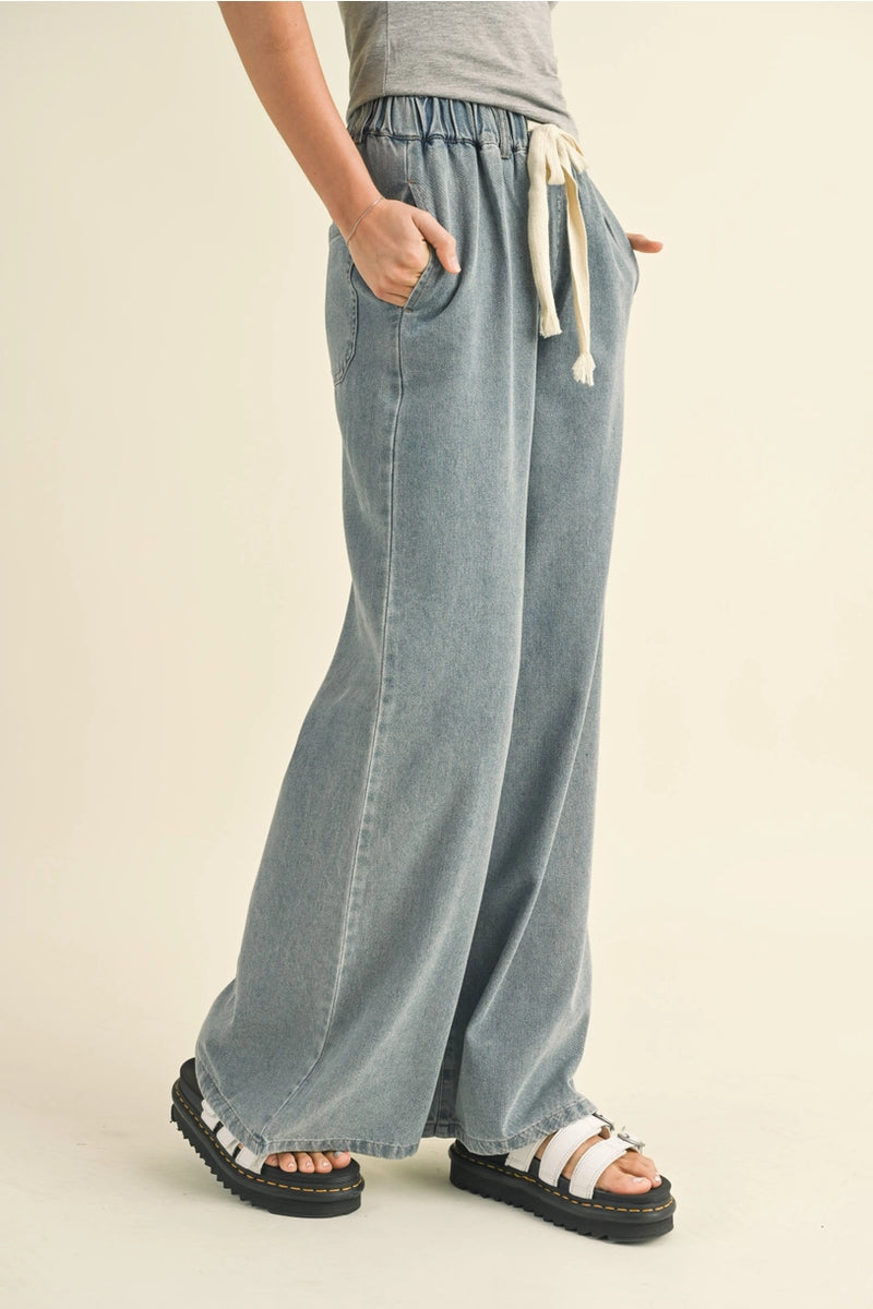 Cotton Wide Leg Pants