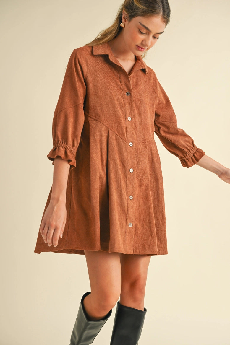 Corduroy Mini Dress