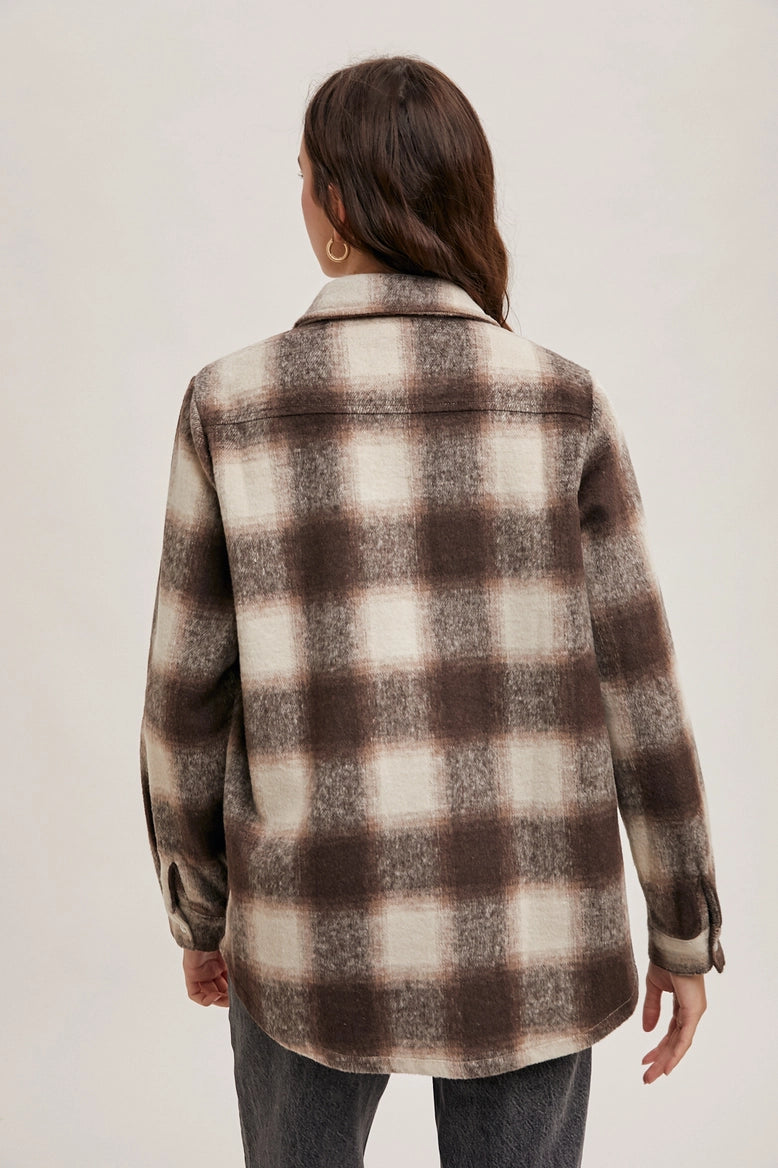 Button Down Flannel Shacket