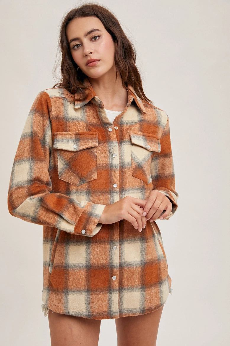 Button Down Flannel Shacket