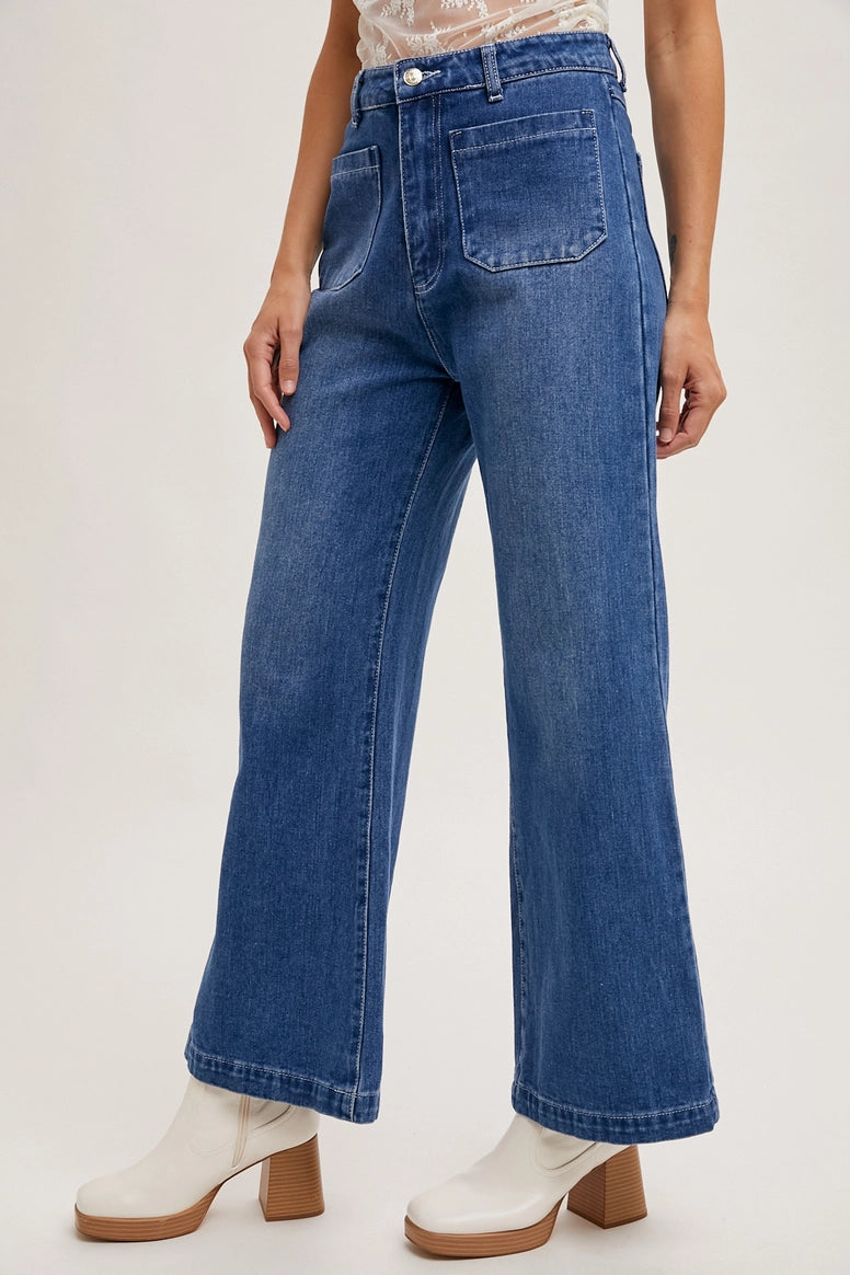 Wide Leg Denim Jeans