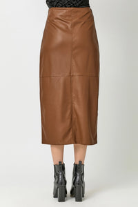 Leather Midi Skirt