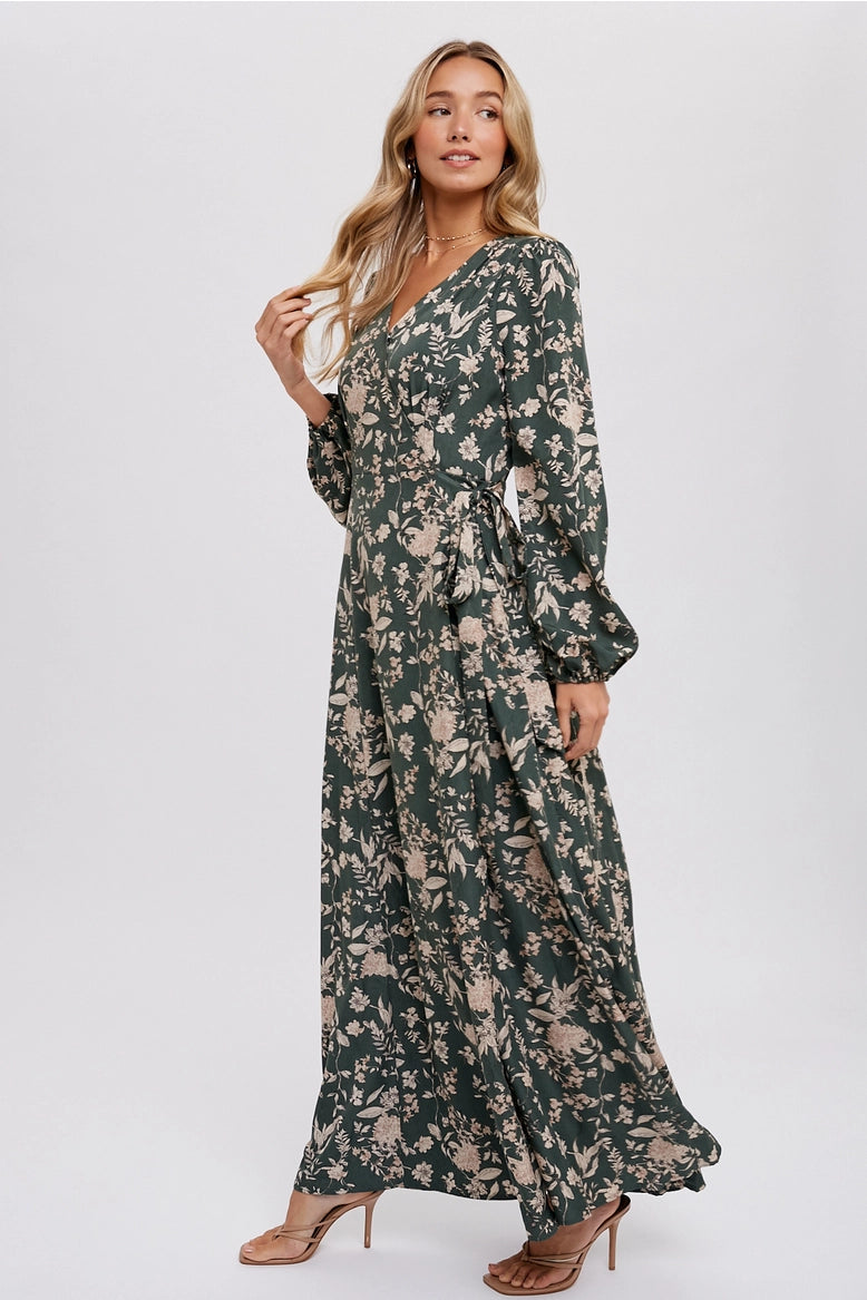 Floral Wrap Maxi Dress