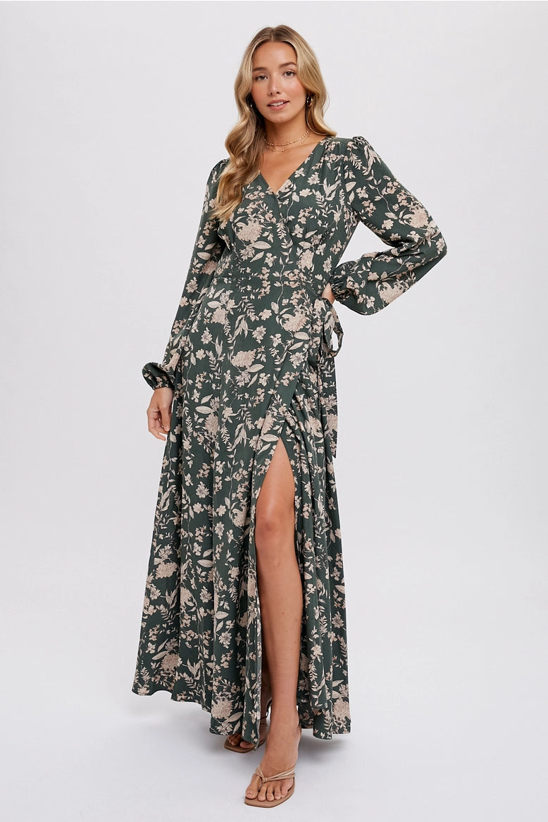 Floral Wrap Maxi Dress