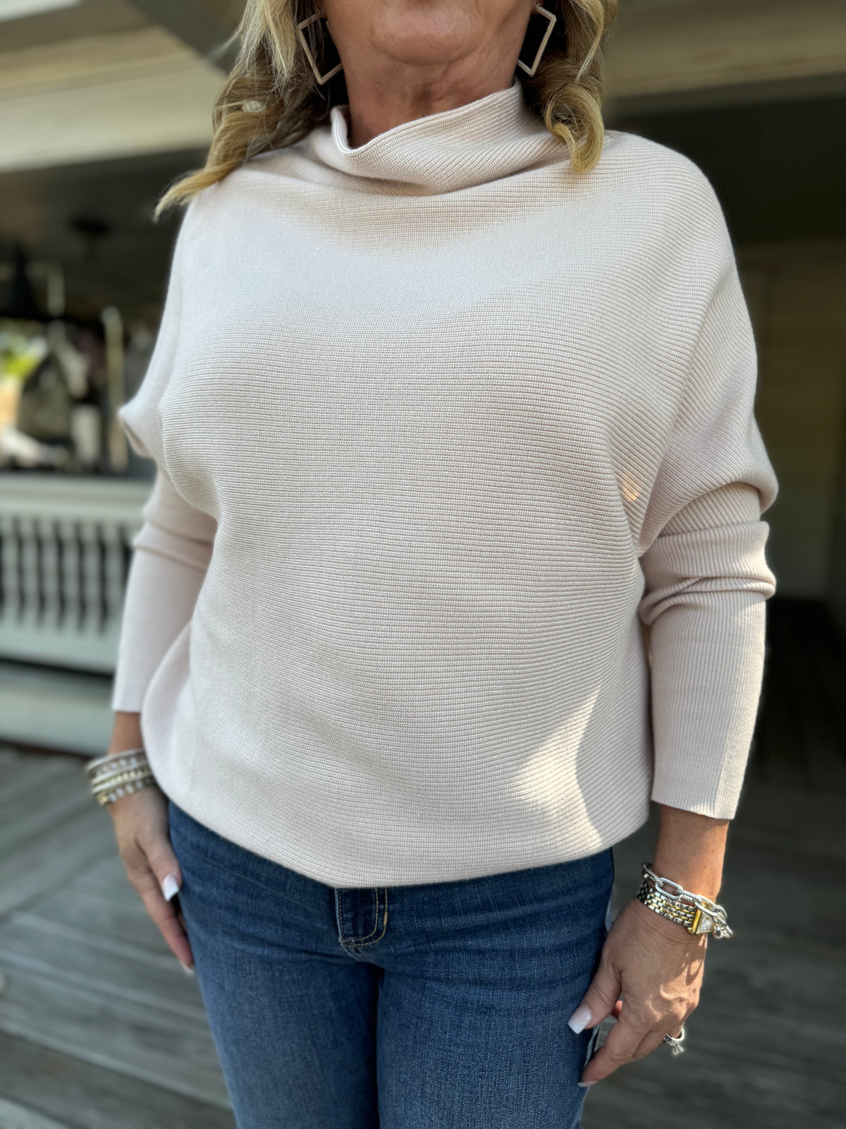 Slouch Neck Dolman Pullover