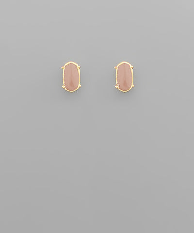 Enamel Oval Studs