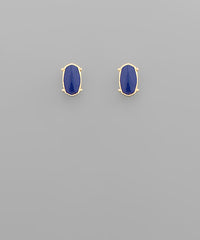 Enamel Oval Studs