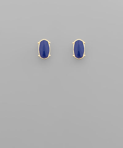 Enamel Oval Studs