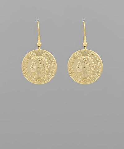 Coin Drop Earrings