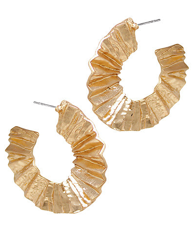 Texture Wave Metal Hoops