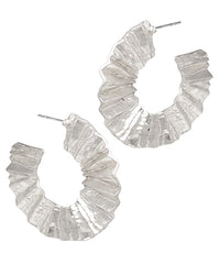 Texture Wave Metal Hoops