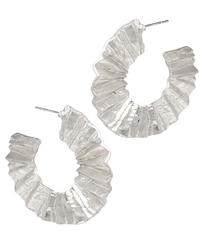 Texture Wave Metal Hoops