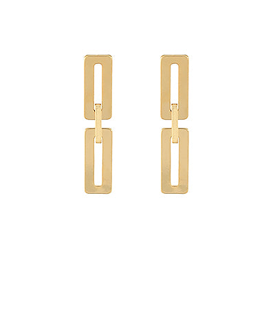 Rectangle Linked Earrings