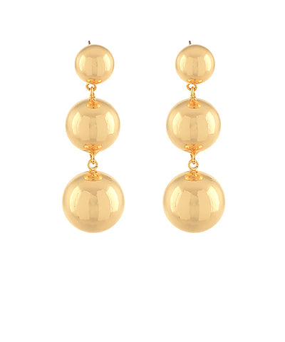 Linear Ball Dangle Earrings