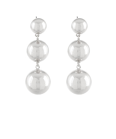 Linear Ball Dangle Earrings