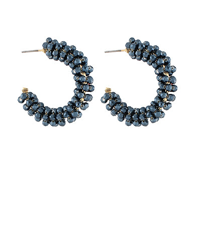 Seed Bead Open Hoops