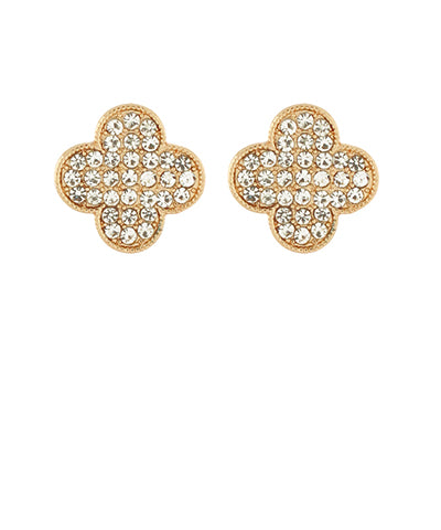 Pave Clover Earrings