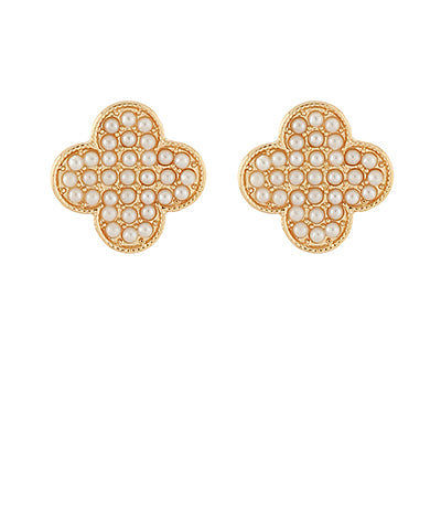 Pave Clover Earrings