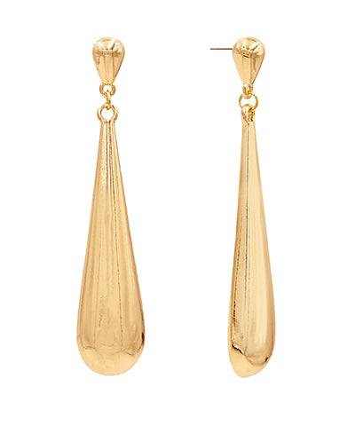 Elongated Tear Dangle Earrings