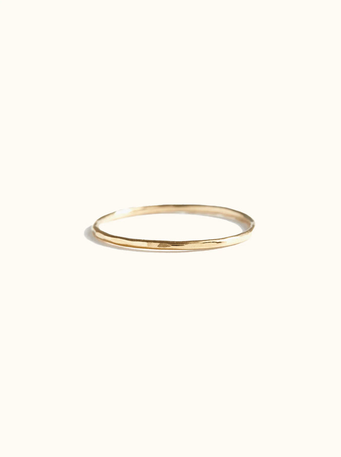 Hammered Stacking Thin Ring