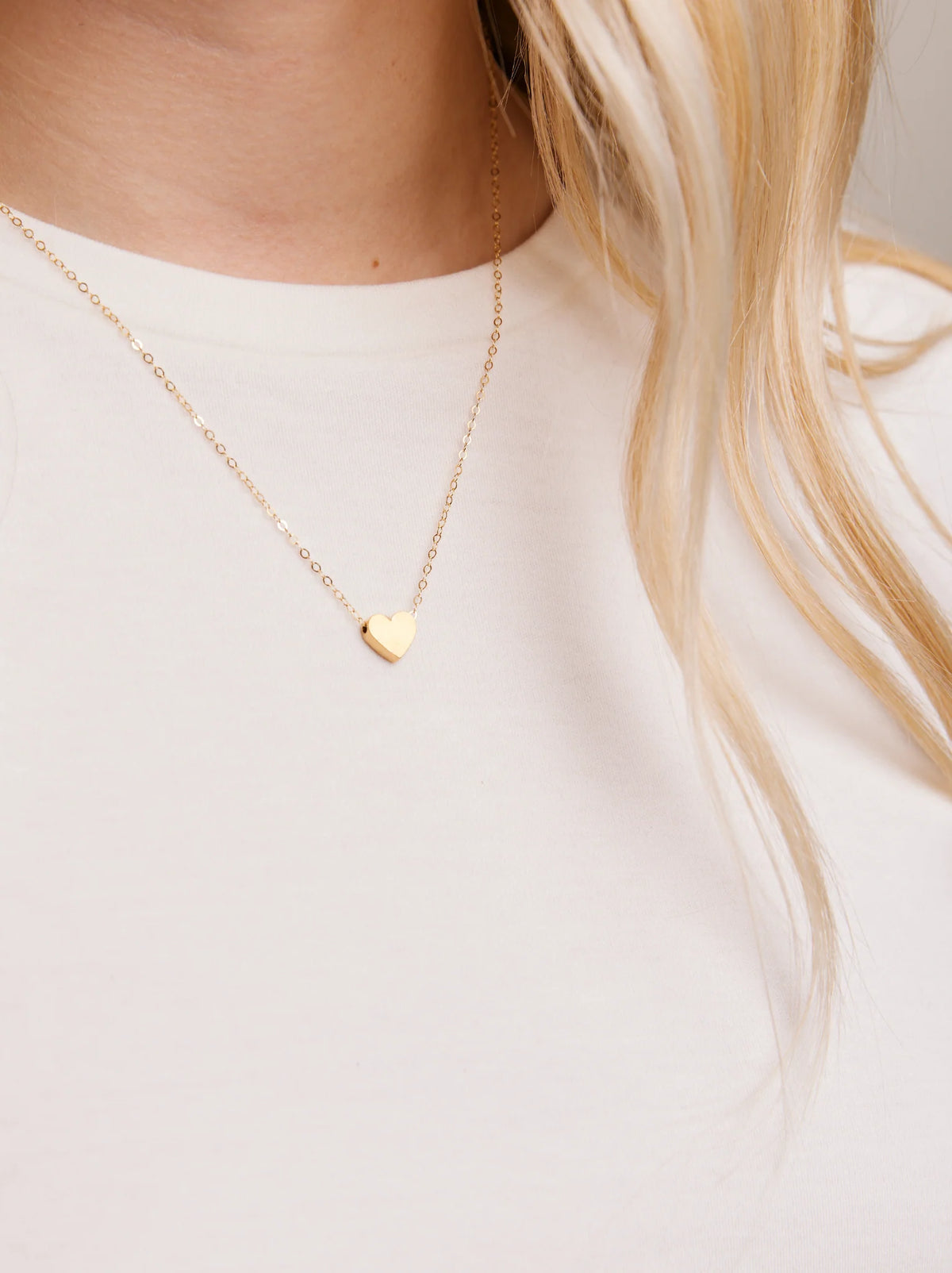 Canvas : Kinsley Padlock Initial Necklace in Worn Gold E